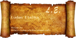Ludas Etelka névjegykártya